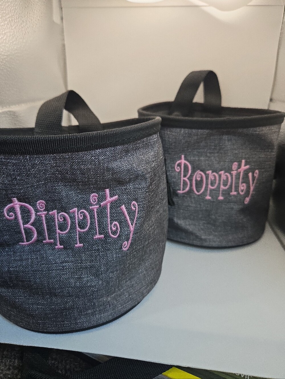 Thirty-One Littles Carry-All Caddy Set of 2 Personalized  Gray Storage Bins